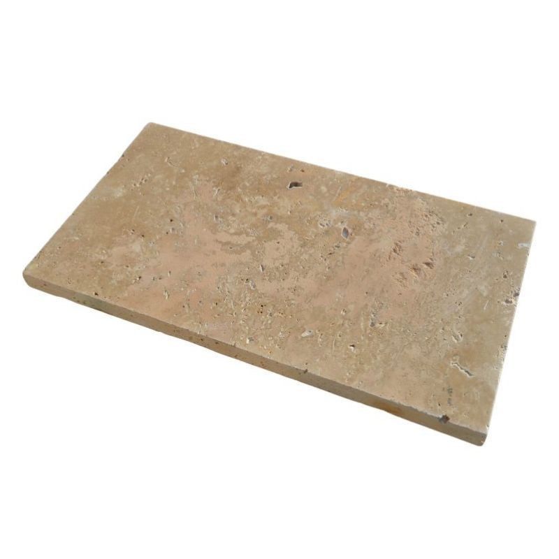 Margelle Travertin Classic Mix 61x33x3 cm Bord Droit - Ti'ma Stone