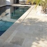 Margelle Travertin Beige Mix 61x25x3 cm Bord 1/2 Rond - Ti'ma Stone