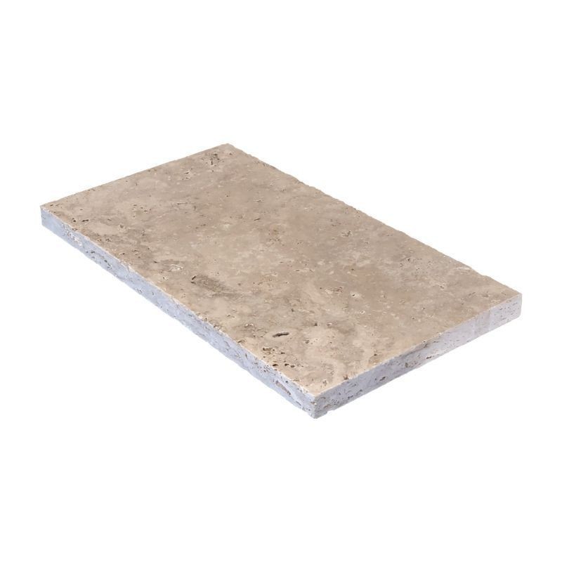 Margelle Travertin Beige Mix 61x25x3 cm Bord droit - Ti'ma Stone
