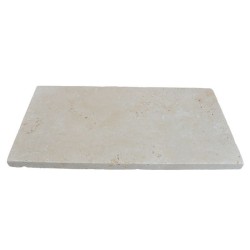 Margelle de piscine Travertin Beige Clair 1er choix 61x33x5 cm Bord Droit