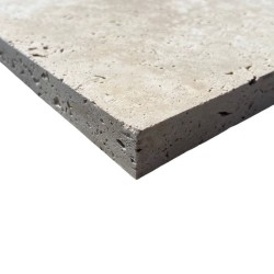 Margelle Travertin Beige classique 61x33x5 cm Bord droit - Ti'ma Stone