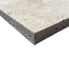 Margelle Travertin Beige classique 61x33x5 cm Bord droit - Ti'ma Stone