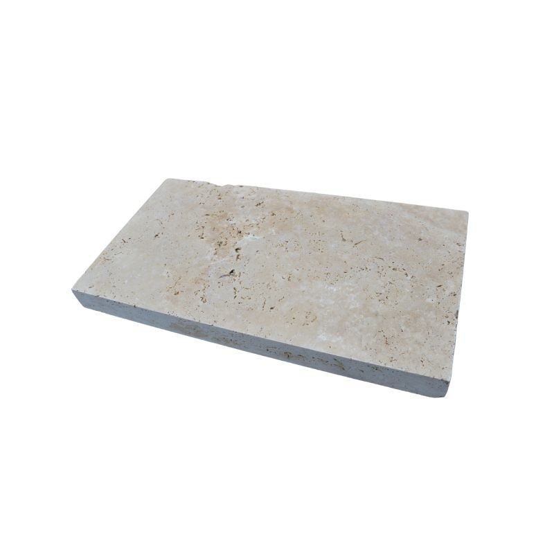 Margelle Travertin Beige classique 61x33x5 cm Bord droit - Ti'ma Stone