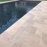 Margelle pierre naturelle Manoir Beige 60x30x3 cm Bord 1/2 Rond