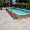 Margelle pierre Sinaï Beige Vieillie 60x30x3 cm Bord droit - Ti'ma Stone