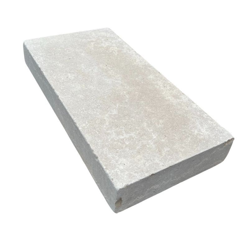 Margelle pierre Sinaï Beige Vieillie 60x30x8 cm Bord droit - Ti'ma Stone