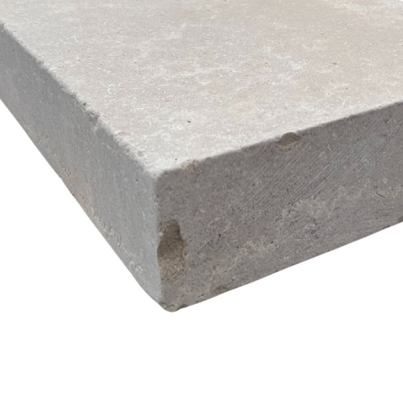 Margelle pierre Sinaï Beige Vieillie 60x30x8 cm Bord droit - Ti'ma Stone