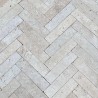 Chevron Travertin Beige Clair 1er choix Vieilli 30,5x5x1 cm - Ti'ma Stone
