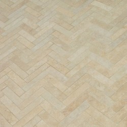 Chevron Travertin Beige Clair 1er choix Vieilli 30,5x5x1 cm - Ti'ma Stone