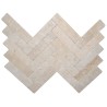 Chevron Travertin Beige Clair 1er choix Vieilli 20,3x5x3 cm - Ti'ma Stone