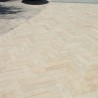 Chevron Travertin Beige Clair 1er choix Vieilli 20,3x5x3 cm - Ti'ma Stone