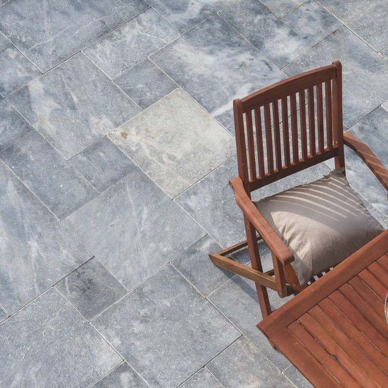Dallage Marbre Gris Vieilli Opus Romain x 3 cm - Ti'ma Stone