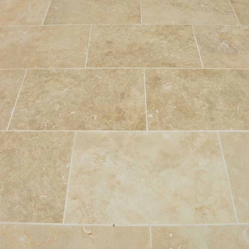 Dallage Travertin Beige Clair 1er choix 61x40,6x3 cm -Ti'ma Stone