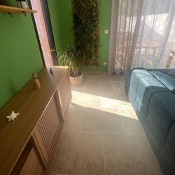 Dallage Travertin Beige Clair 1er choix 20,3x20,3x1,2 cm -Ti'ma Stone