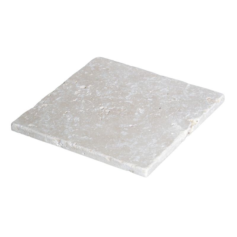Dallage Travertin Beige Clair 1er choix 20,3x20,3x1,2 cm -Ti'ma Stone