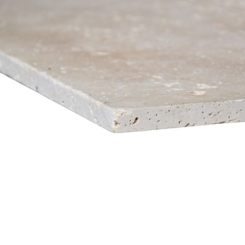 Dallage Travertin Beige Clair 1er choix 40,6x20,3x1,2 cm -Ti'ma Stone