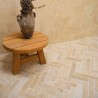 Chevron Travertin Beige Clair 1er choix Vieilli 20,3x5x3 cm - Ti'ma Stone