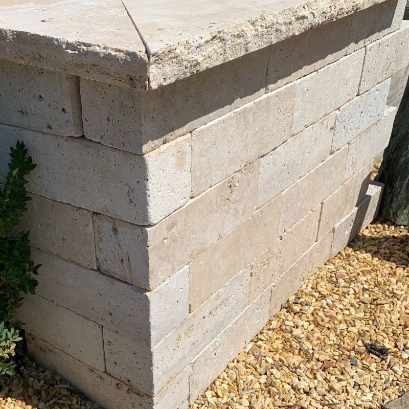 Bordure de jardin Travertin Beige Mix 30x10x5 cm - Ti'ma Stone