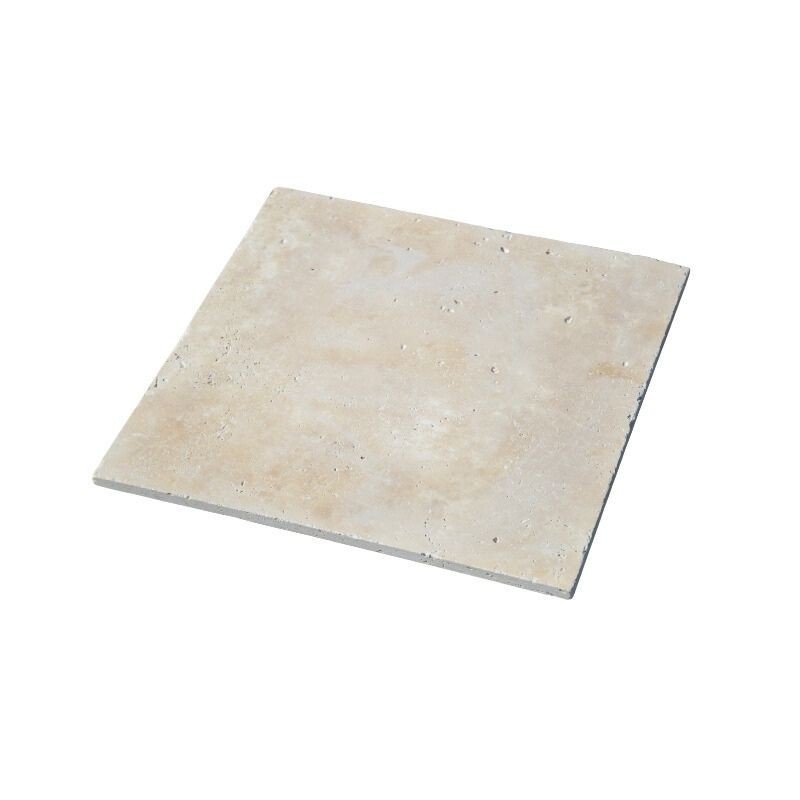 Dallage Travertin Beige Clair 1er choix 40,6x40,6x1,2 cm -Ti'ma Stone