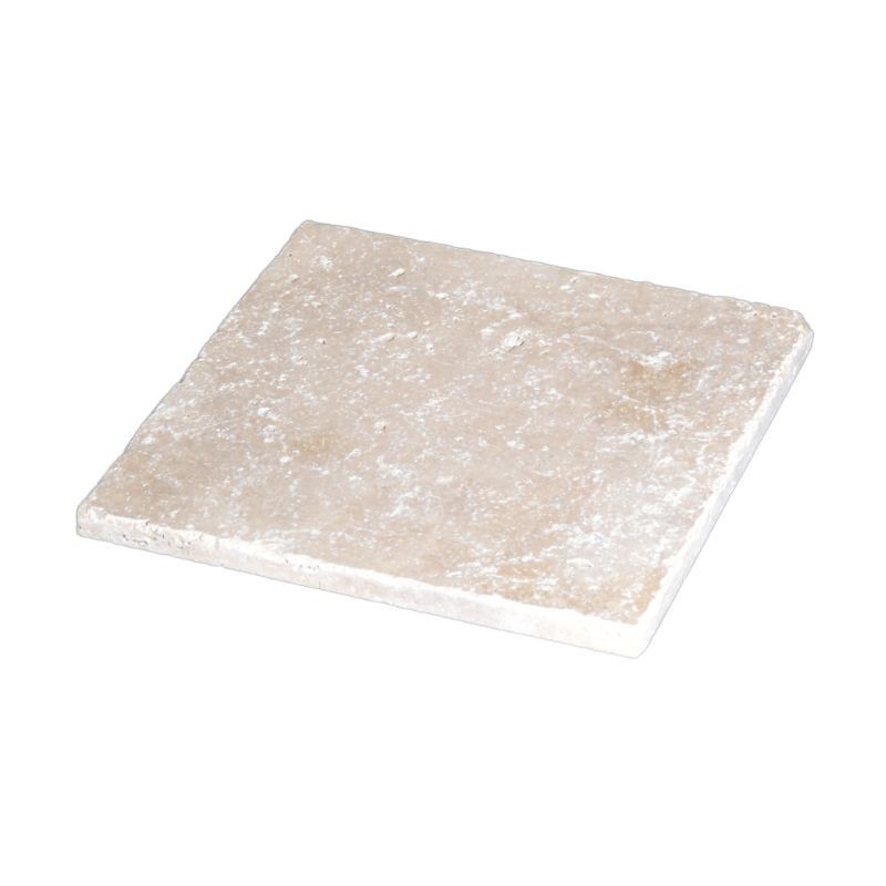 Dallage Travertin Beige Mix 1er choix 40,6x40,6x1,2 cm - Ti'ma Stone