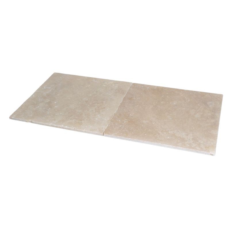 Dallage Travertin Beige Mix 1er choix 61x61x1,2 cm - Ti'ma Stone