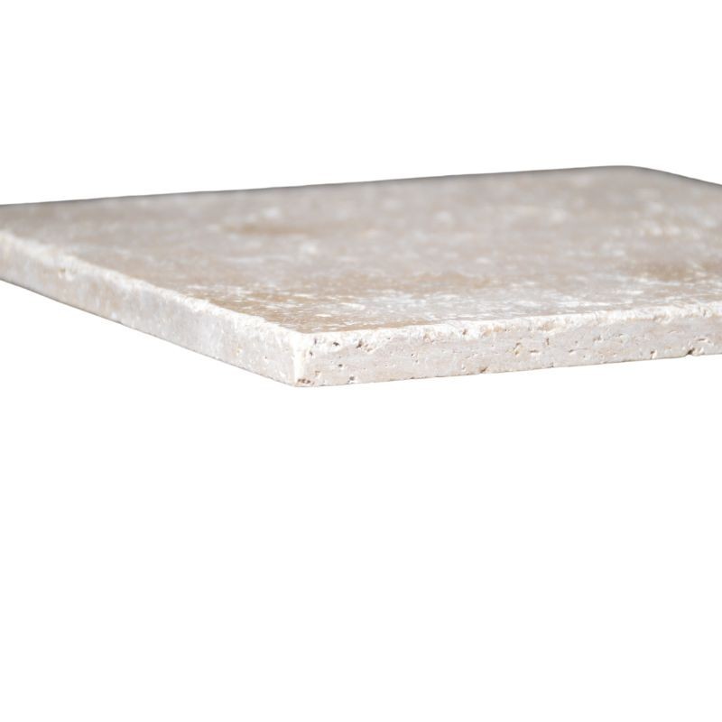 Dallage Travertin Beige Mix 1er choix 20,3x20,3x1,2 cm - Ti'ma Stone