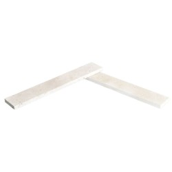 Chevron Travertin Beige Clair 1er choix Vieilli - 30,5x5x1 cm