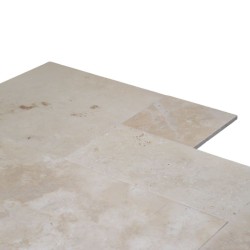Carrelage Travertin Beige Classique Opus Romain x 3 cm - Ti'ma Stone