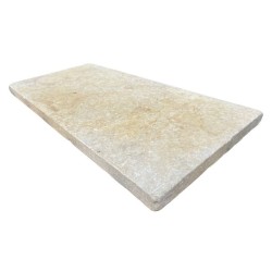 Margelle en pierre Egypte Beige Vieillie 60x30x5 cm Bord Droit