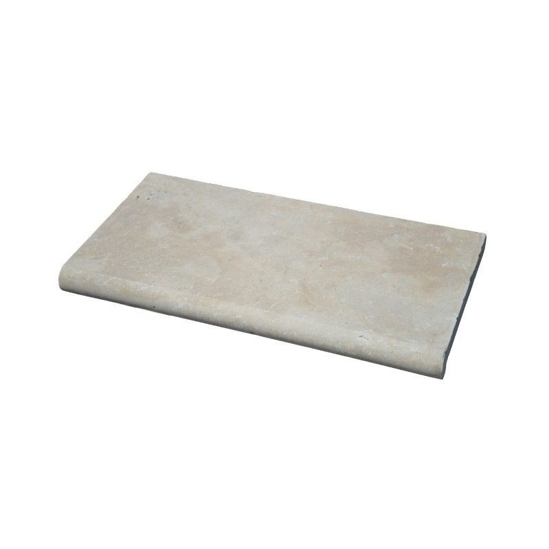 Margelle Travertin Beige Clair 61x33x3 cm avec retombée - Ti'ma Stone