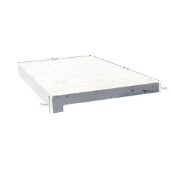 Margelle Travertin Classic Mix 61x33x3 cm avec retombée - Ti'ma Stone