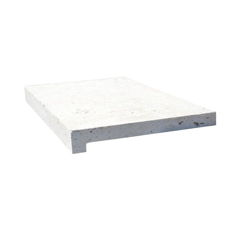 Margelle Travertin Classic Mix 61x33x3 cm avec retombée - Ti'ma Stone