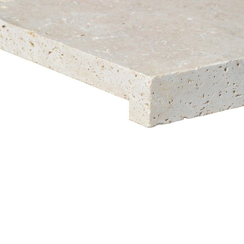 Margelle Travertin Classic Mix 61x33x3 cm avec retombée - Ti'ma Stone