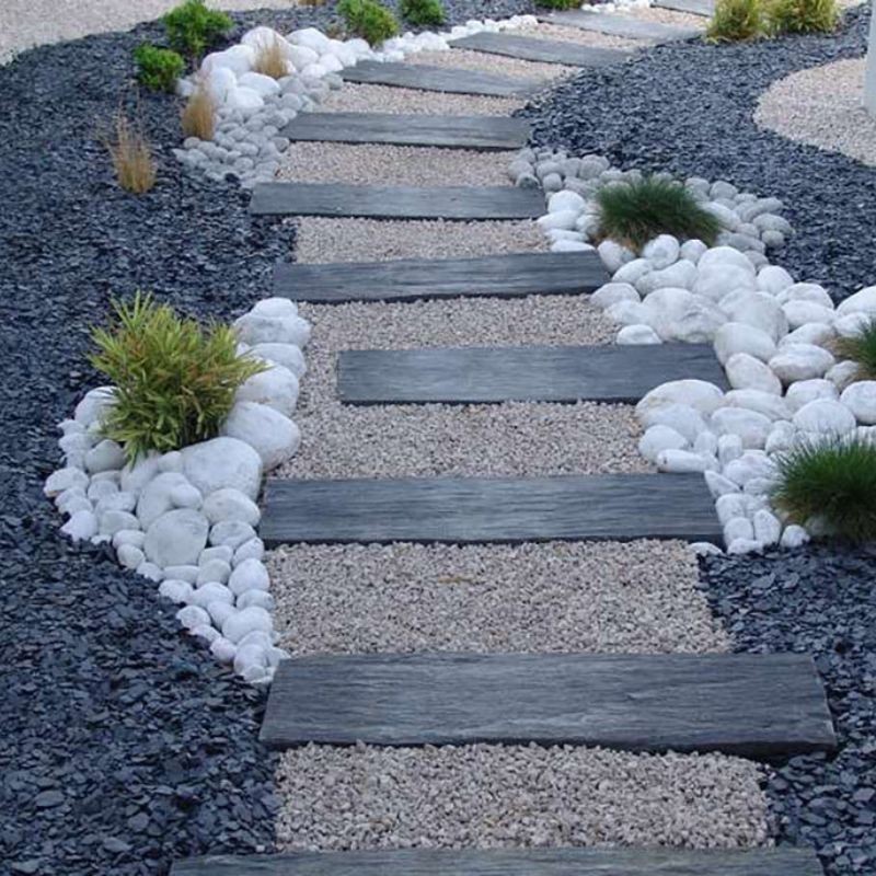 Pas Japonais Rectangle en Schiste 150x50x4-6 cm - Ti'ma Stone