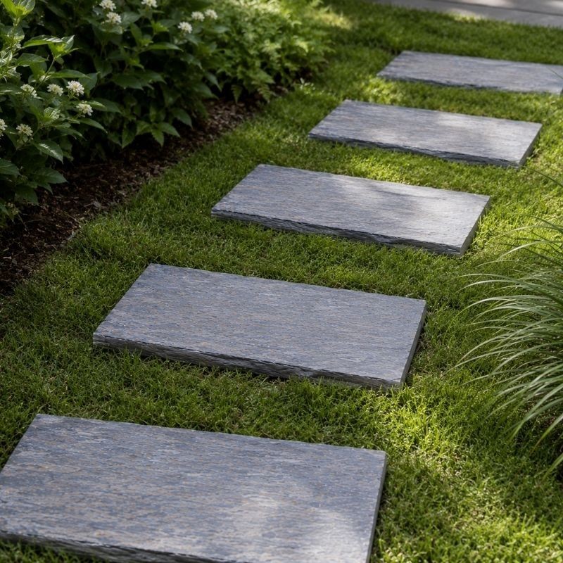 Pas Japonais Rectangle en Schiste 60x30x4-6 cm - Ti'ma Stone