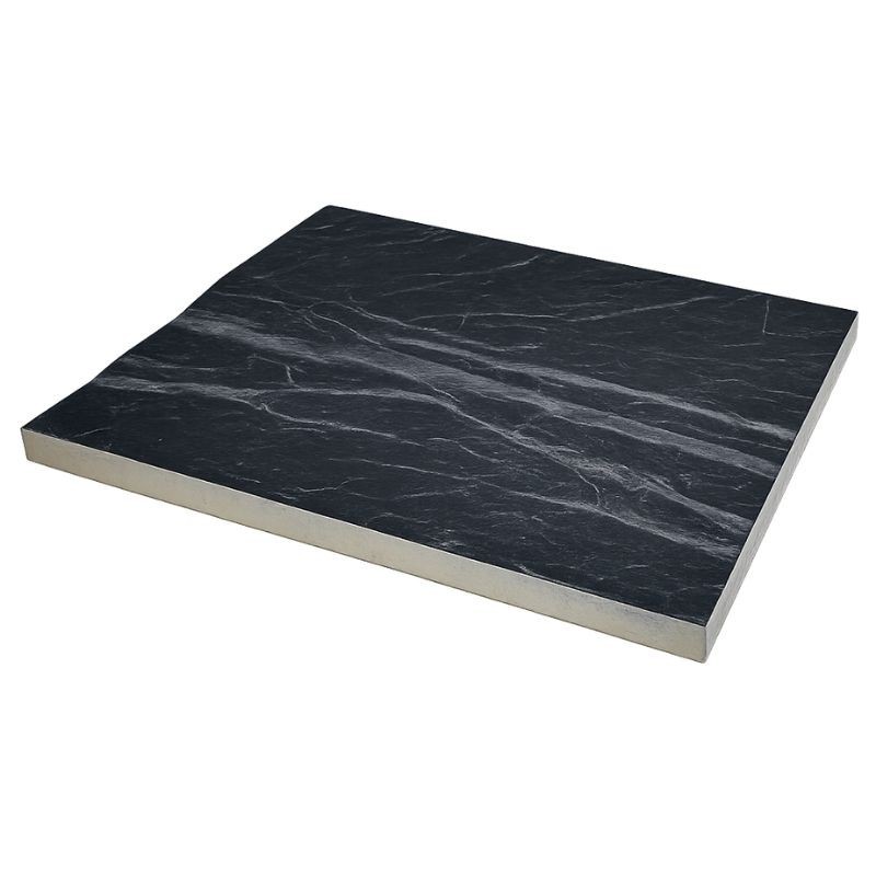 Pas Japonais Rectangle en Ardoise Noire 60x50x2-4 cm - Ti'ma Stone
