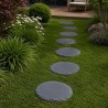Pas Japonais Rond en Ardoise Noire Ø 40 cm - Ti'ma Stone