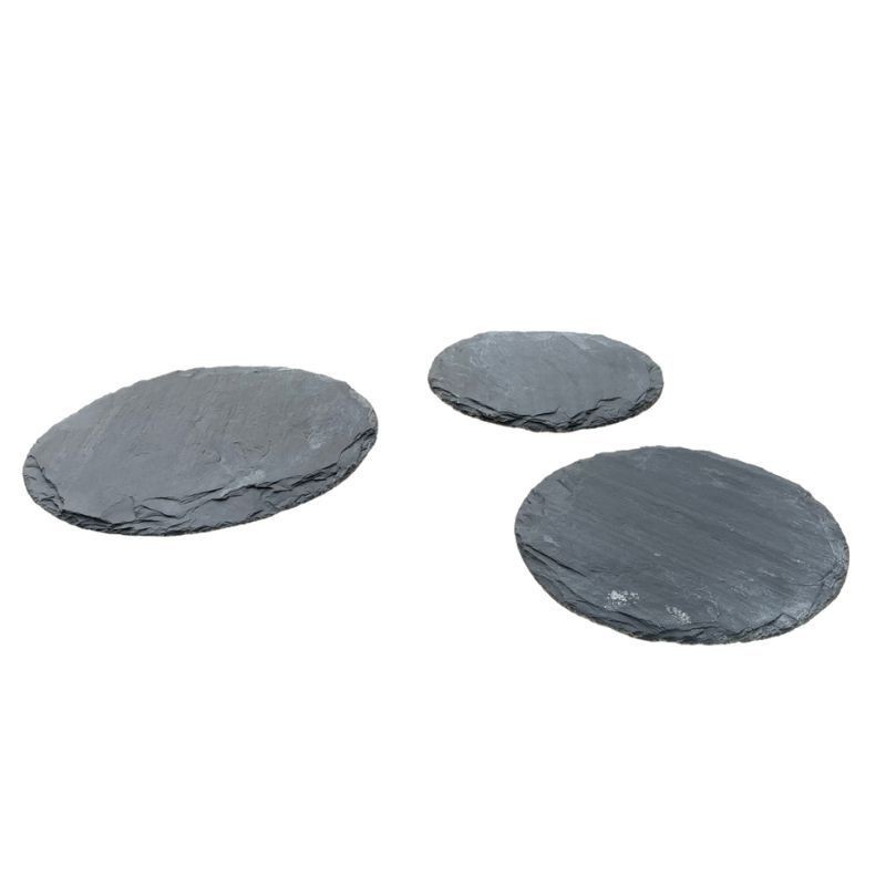 Pas Japonais Rond en Ardoise Noire Ø 40 cm - Ti'ma Stone