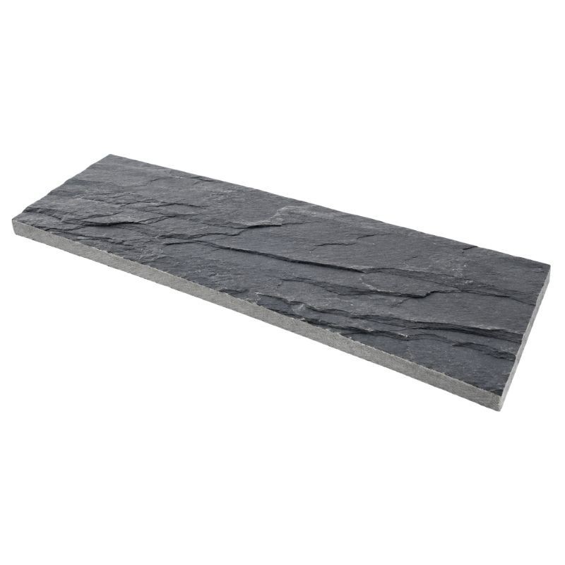 Pas Japonais Rectangle en Ardoise Noire 100x30x2-4 cm - Ti'ma Stone
