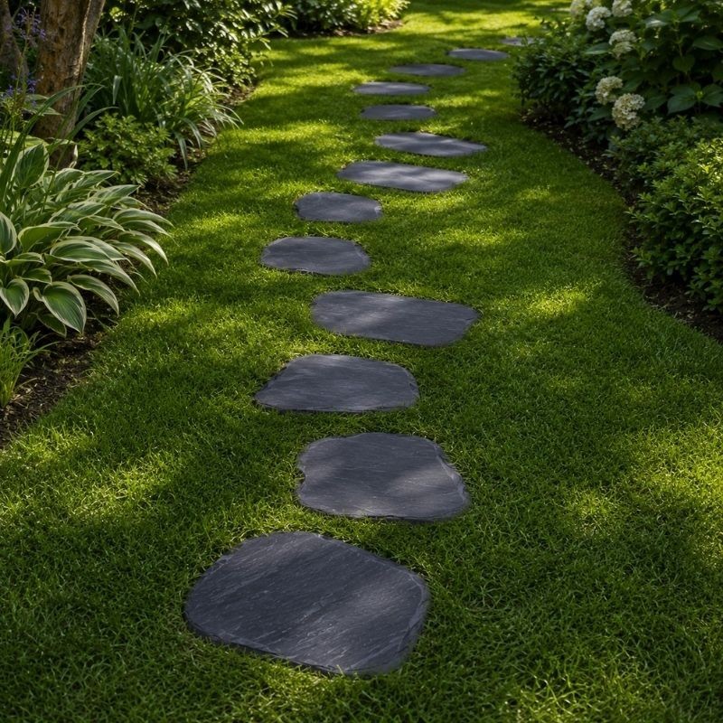 Pas Japonais Ardoise Ebano Dessus naturel - Forme Libre - Ti'ma Stone