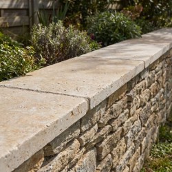 Couvertine Travertin Beige Mix 1er choix Vieilli 61x33x3 cm - Ti'ma Stone