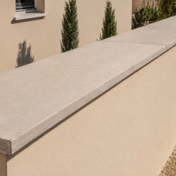 Couvertine Mur Pierre Naturelle Sinaï Beige Sablée Brossée 100x30x3 cm
