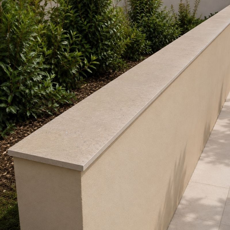 Couvertine Mur Pierre Sinaï Beige Vieillie 100x30x3 cm - Ti'ma Stone