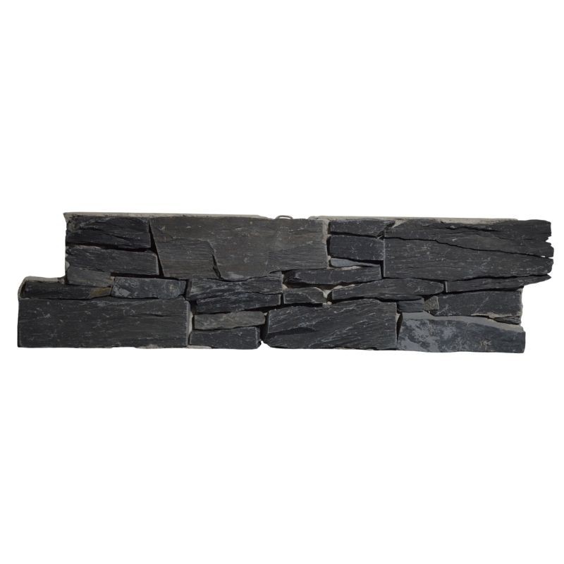 Plaquette de parement Ardoise Noire 55x15 cm - Ti'ma Stone