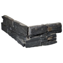 Angle Plaquette de parement Ardoise Noire - Ti'ma Stone