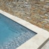 Margelle Travertin Beige Mix 61x33x3 cm Bord droit - Ti'ma Stone