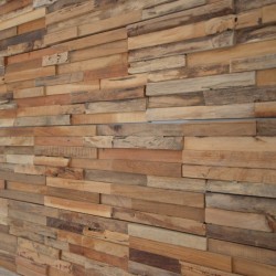 Plaquette de parement en bois Deco Panel Teck Ancien - Ti'ma Stone