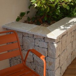 Couvertine Mur Travertin Beige Mix Vieilli 61x27x3 cm - Ti'ma Stone