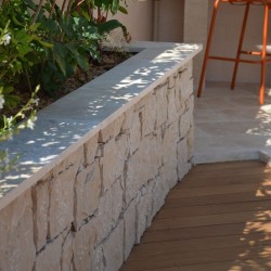 Couvertine Mur Travertin Beige Mix Vieilli 61x27x3 cm - Ti'ma Stone