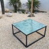 Carrelage Zellige Marocain Bleu Maldives N°20 10x10 cm - Ti'ma Stone